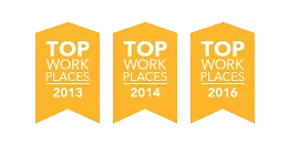 Top Work Places 2013, 2014, 2016